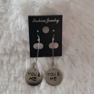 Beautiful silver (YOU & ME) earring